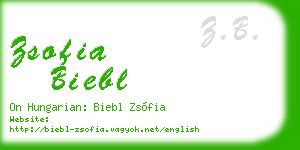 zsofia biebl business card